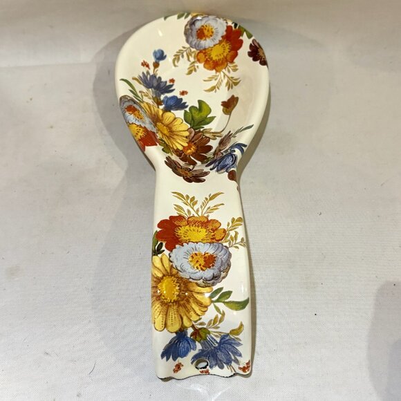 MACKENZIE-CHILDS Metal Spoon / Spoon Rest FLOWER MARKET DESIGN - Picture 2 of 7